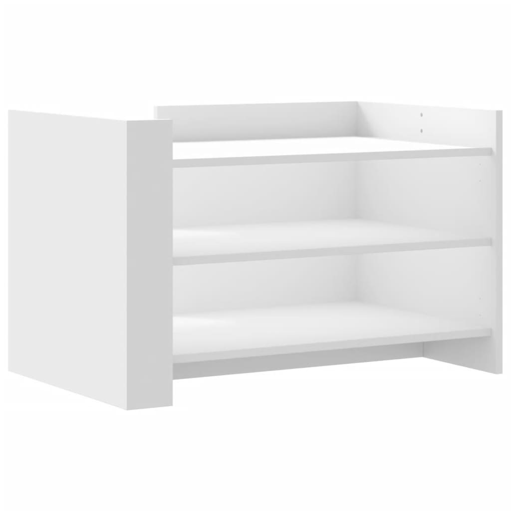 Tavolino da Salotto Bianco 80x50x50 cm in Legno Multistrato | homemem39