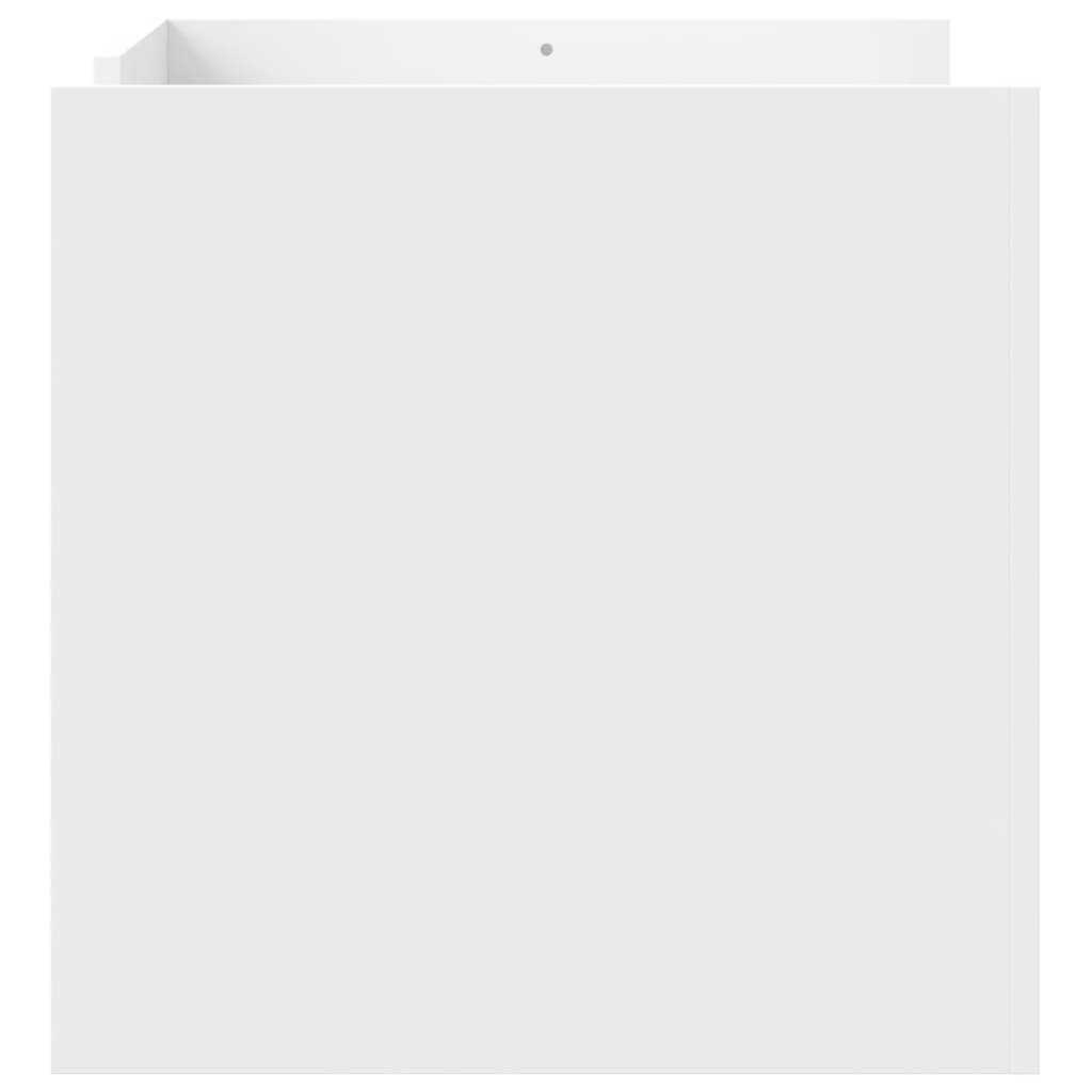 Tavolino da Salotto Bianco 80x50x50 cm in Legno Multistrato
