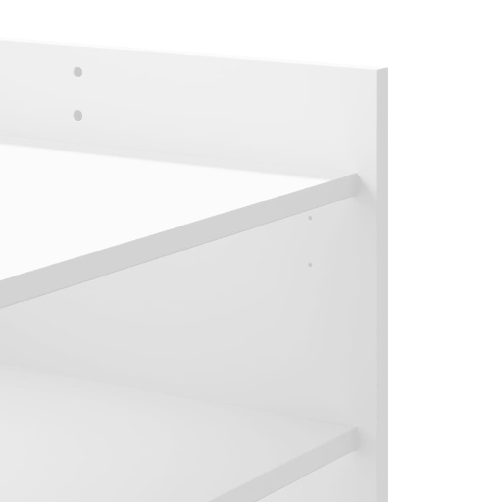 Tavolino da Salotto Bianco 80x50x50 cm in Legno Multistrato