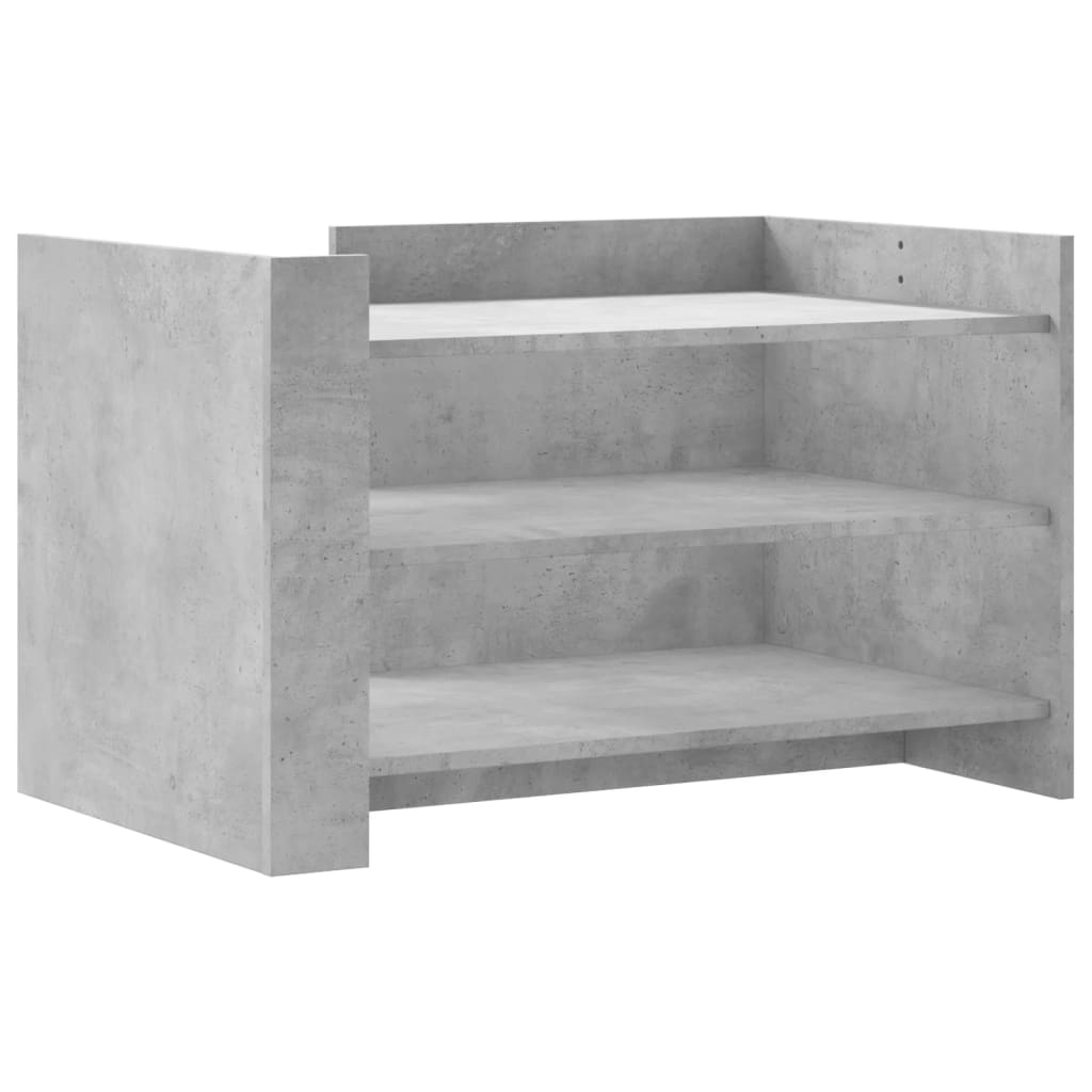 Tavolino Salotto Grigio Cemento 80x50x50 cm Legno Multistrato