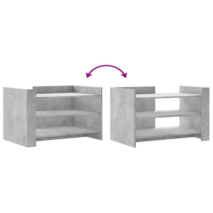Tavolino Salotto Grigio Cemento 80x50x50 cm Legno Multistrato