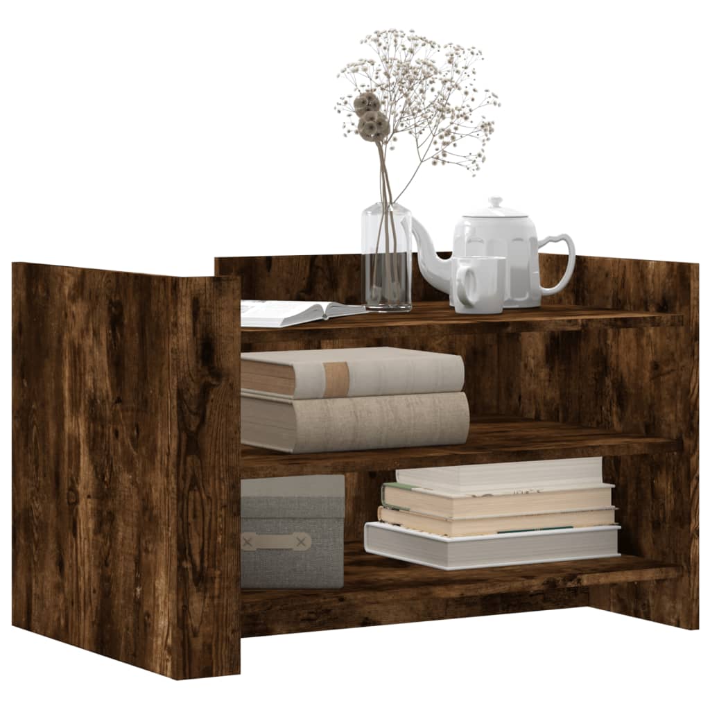 Tavolino da Salotto Rovere Fumo 80x50x50cm in Legno Multistrato | homemem39