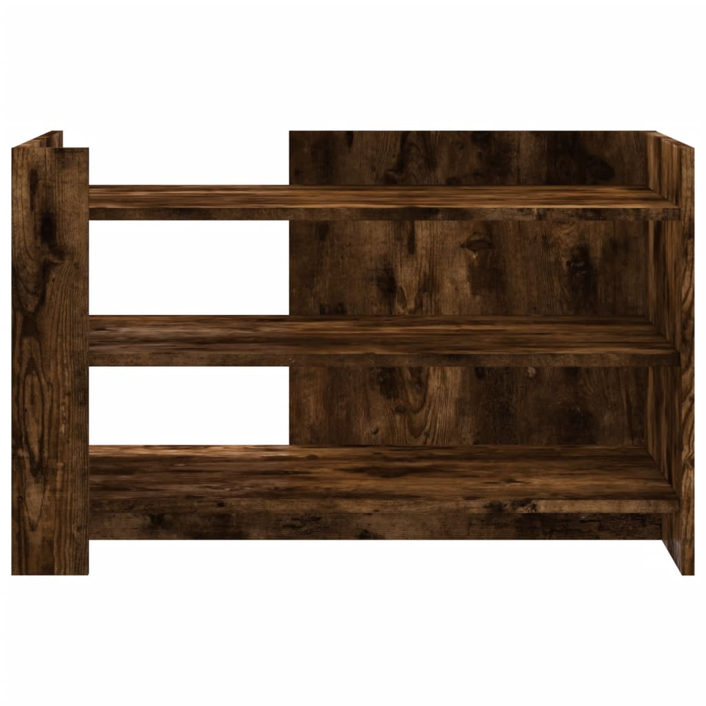 Tavolino da Salotto Rovere Fumo 80x50x50cm in Legno Multistrato