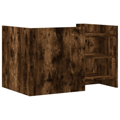 Tavolino da Salotto Rovere Fumo 80x50x50cm in Legno Multistrato