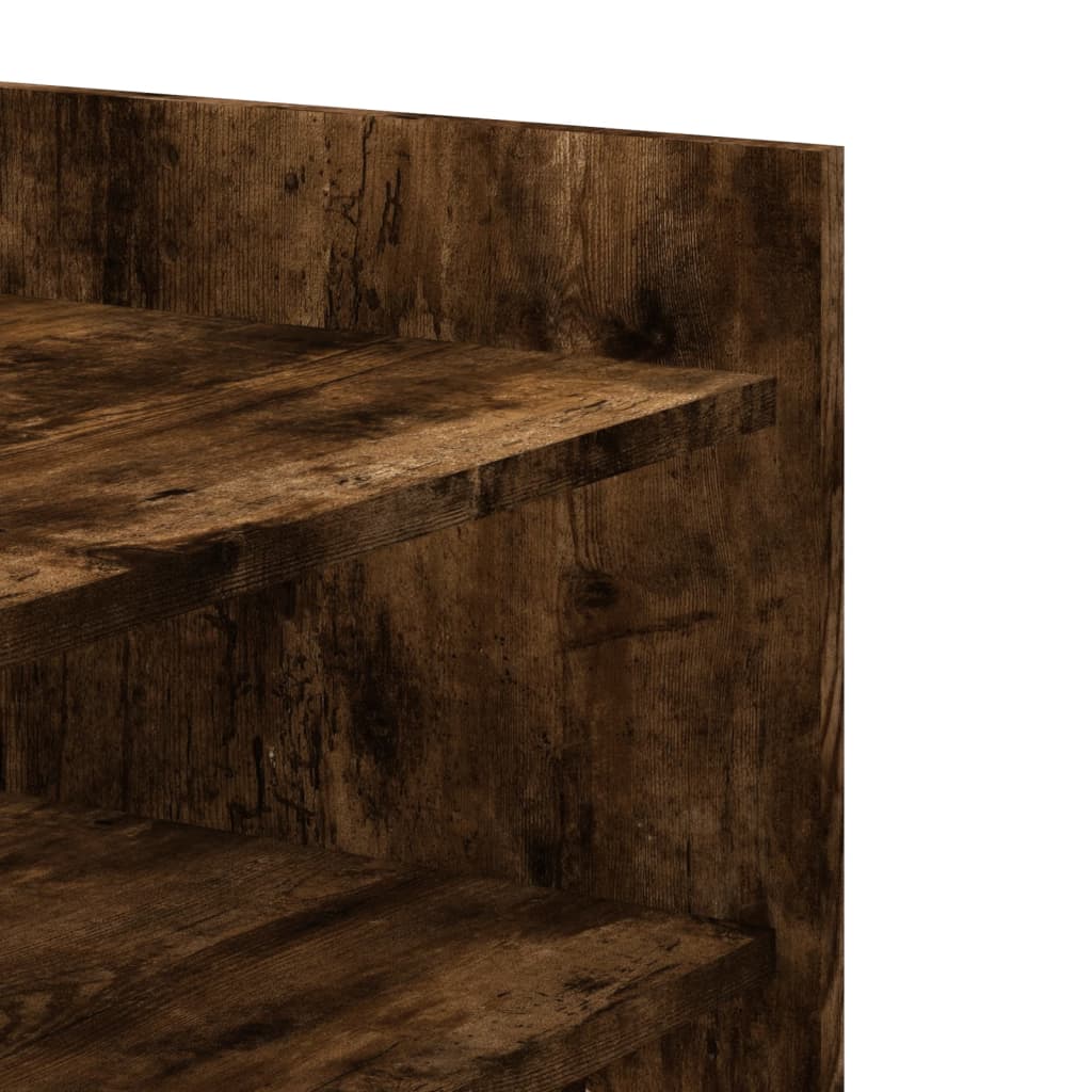 Tavolino da Salotto Rovere Fumo 80x50x50cm in Legno Multistrato