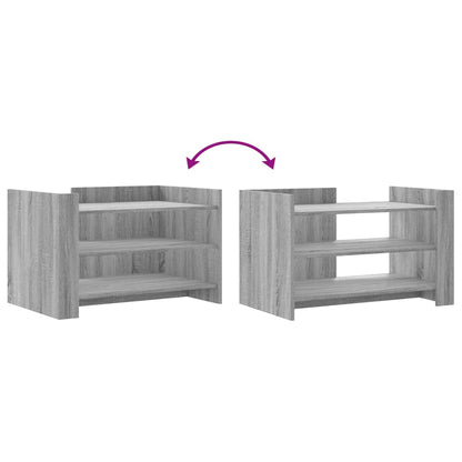 Tavolino Salotto Grigio Sonoma 80x50x50 cm Legno Multistrato