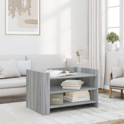 Tavolino Salotto Grigio Sonoma 80x50x50 cm Legno Multistrato | homemem39