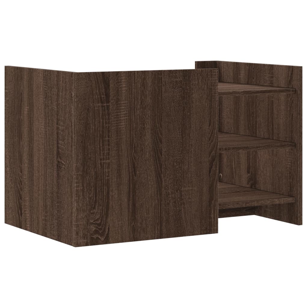 Tavolino da Salotto Rovere Marrone 80x50x50cm Legno Multistrato | homemem39