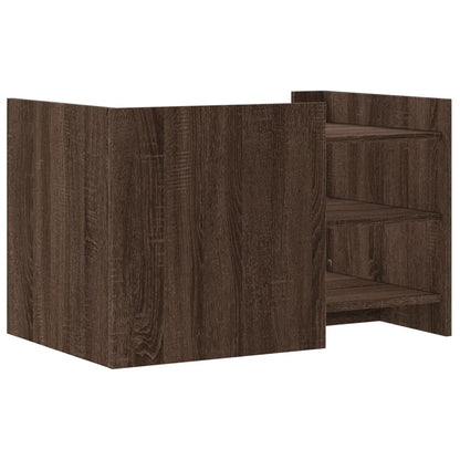 Tavolino da Salotto Rovere Marrone 80x50x50cm Legno Multistrato | homemem39