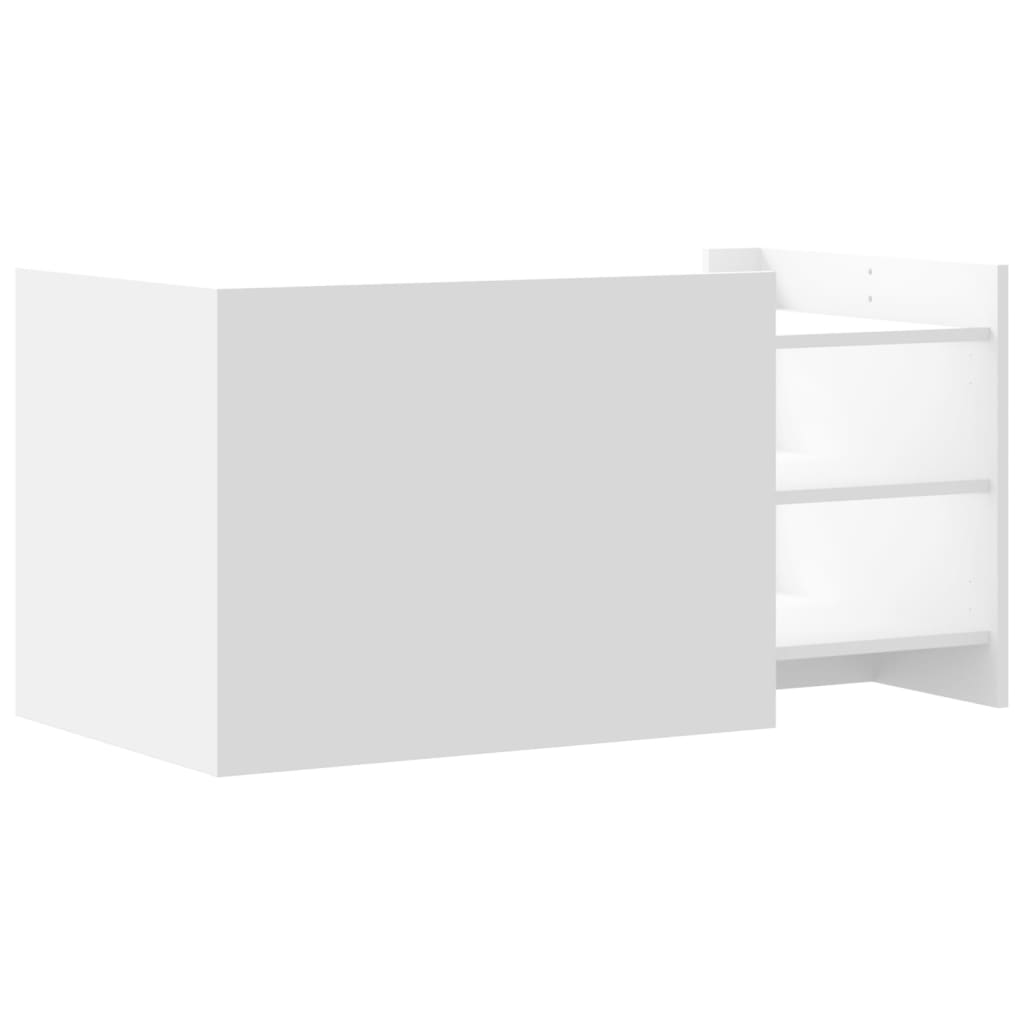 Tavolino da Salotto Bianco 100x50x50 cm in Legno Multistrato | homemem39