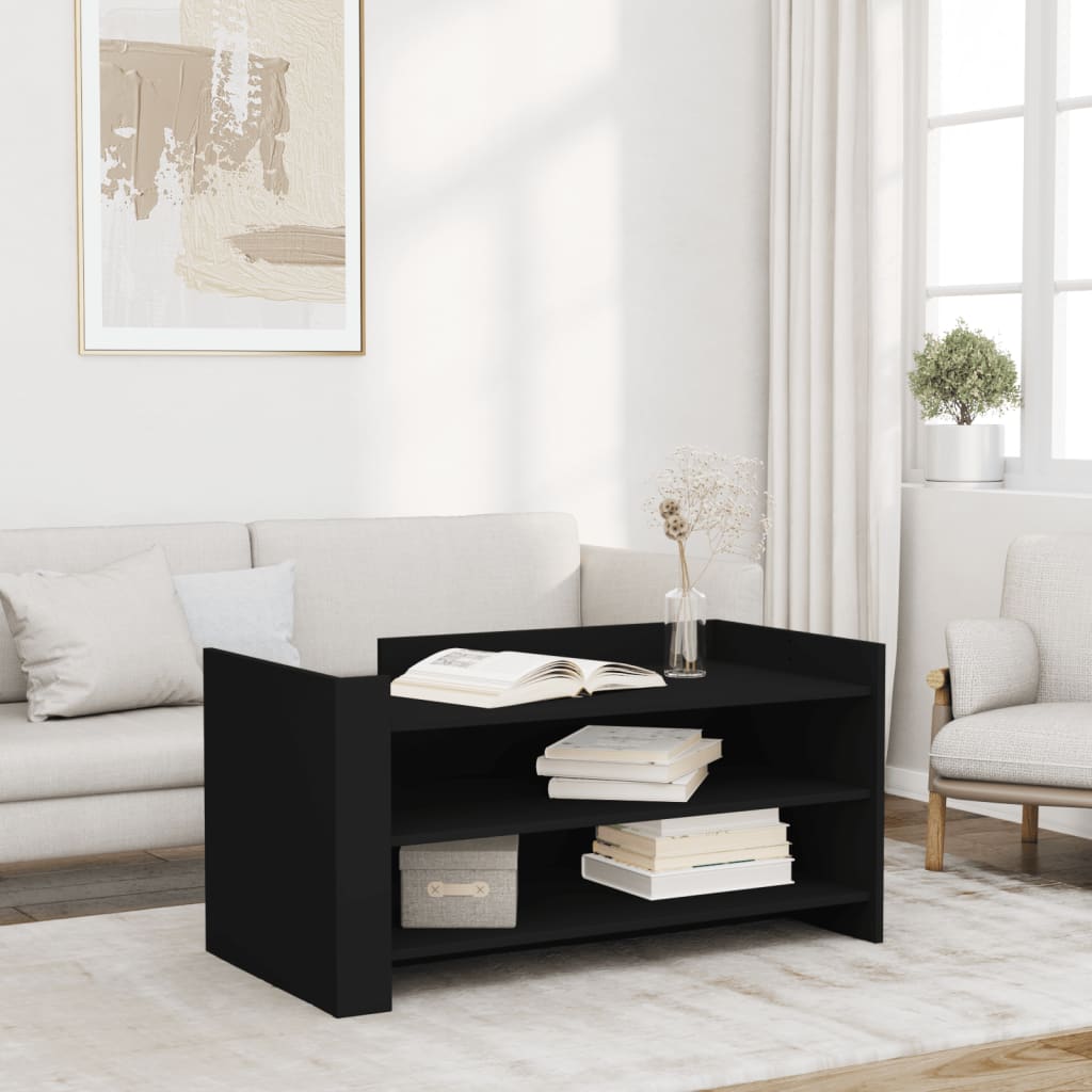 Tavolino da Salotto Nero 100x50x50 cm Legno Multistrato | homemem39