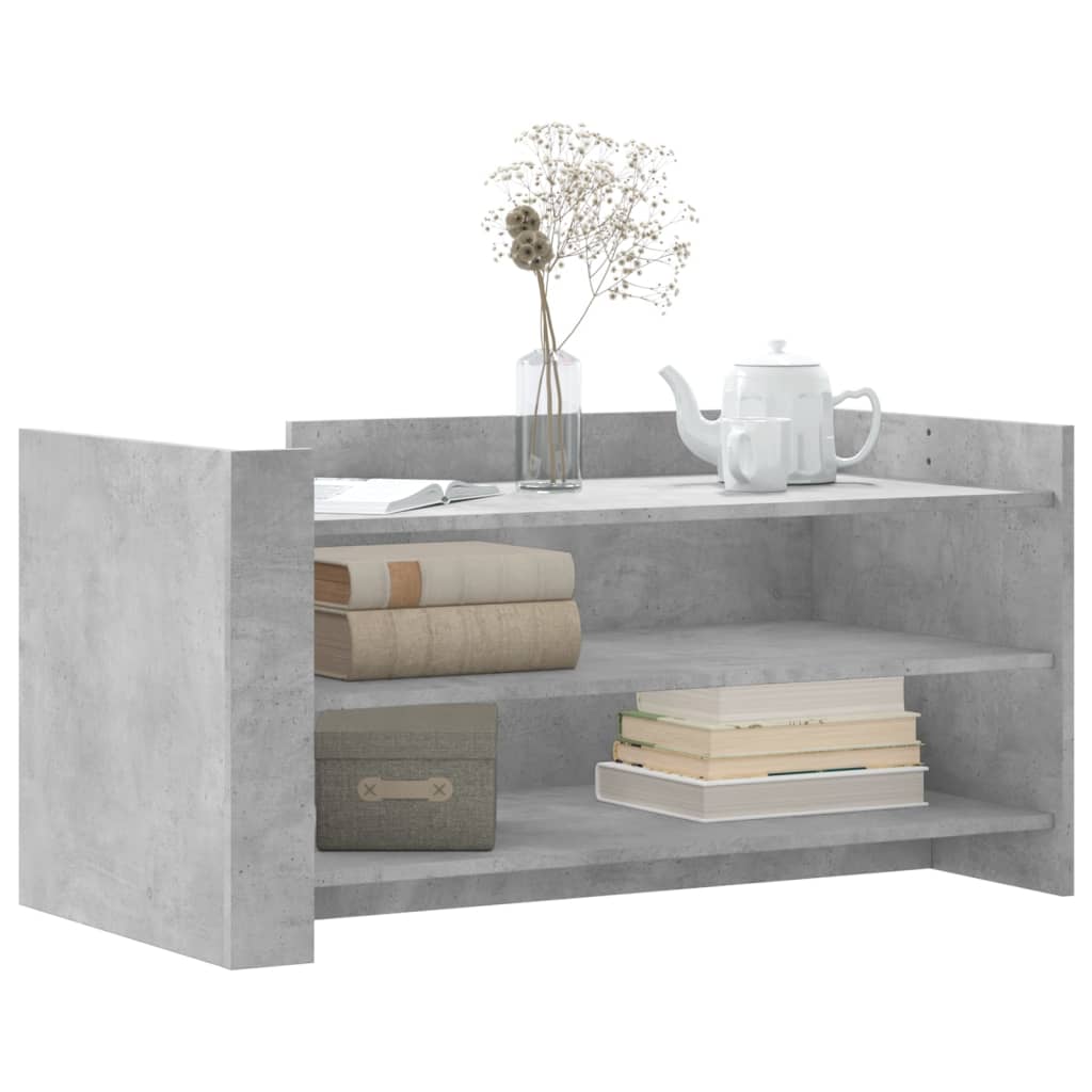 Tavolino Salotto Grigio Cemento 100x50x50 cm Legno Multistrato