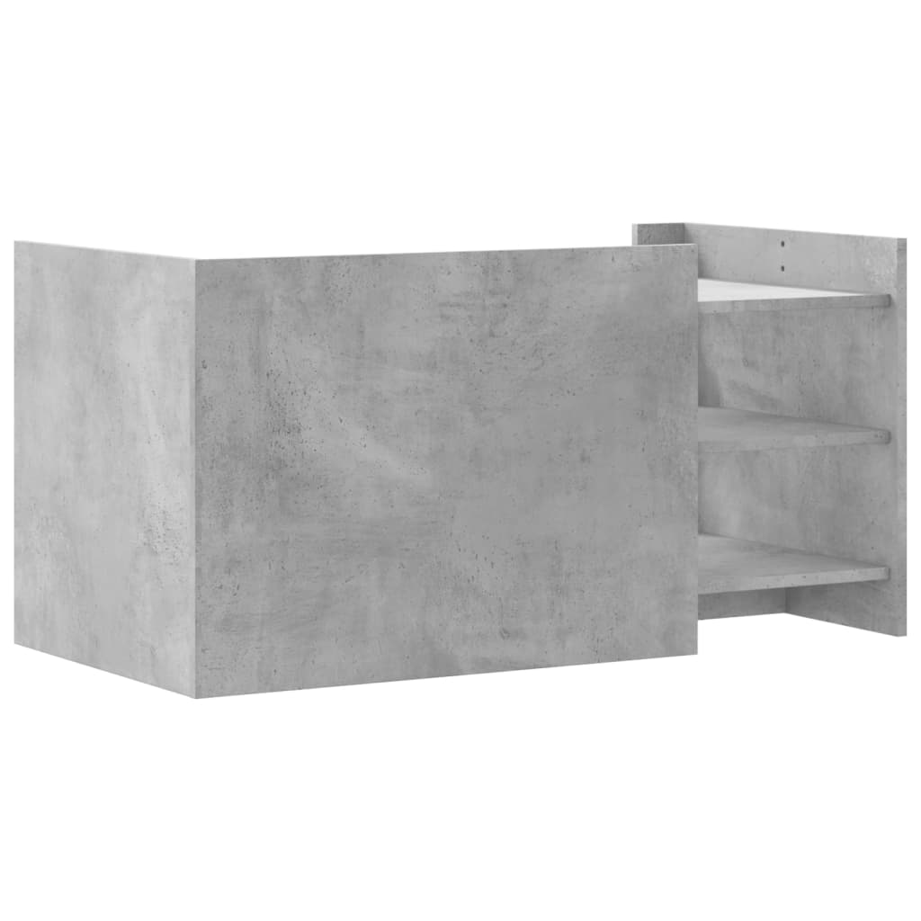 Tavolino Salotto Grigio Cemento 100x50x50 cm Legno Multistrato | homemem39