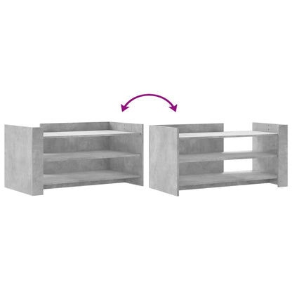 Tavolino Salotto Grigio Cemento 100x50x50 cm Legno Multistrato