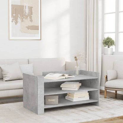 Tavolino Salotto Grigio Cemento 100x50x50 cm Legno Multistrato