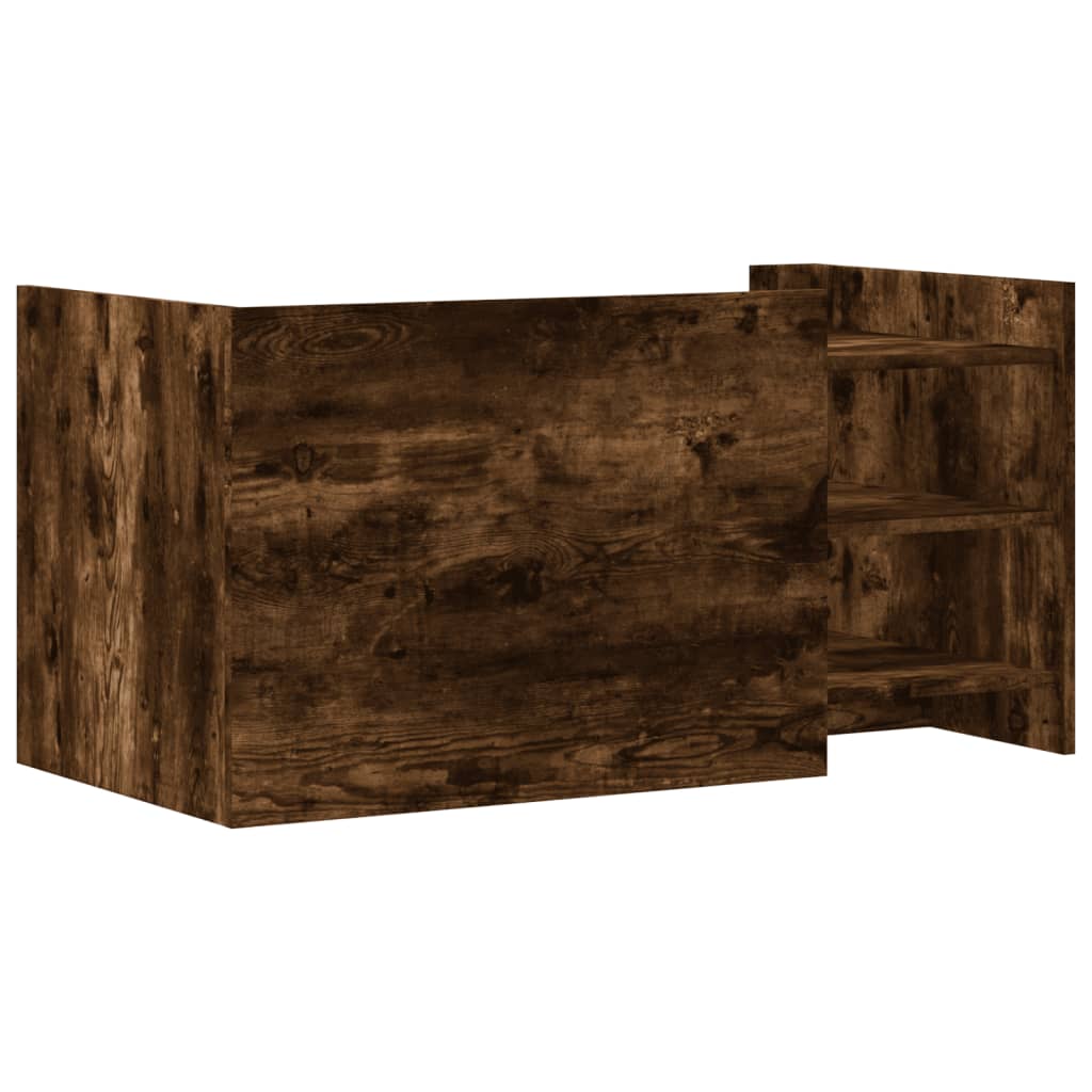 Tavolino Salotto Rovere Fumo 100x50x50 cm in Legno Multistrato | homemem39