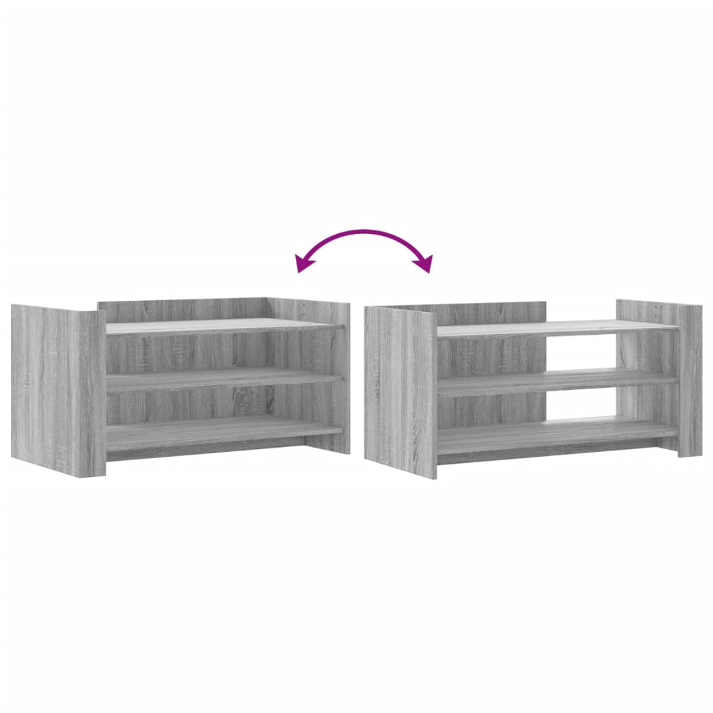 Tavolino Salotto Grigio Sonoma 100x50x50 cm Legno Multistrato | homemem39