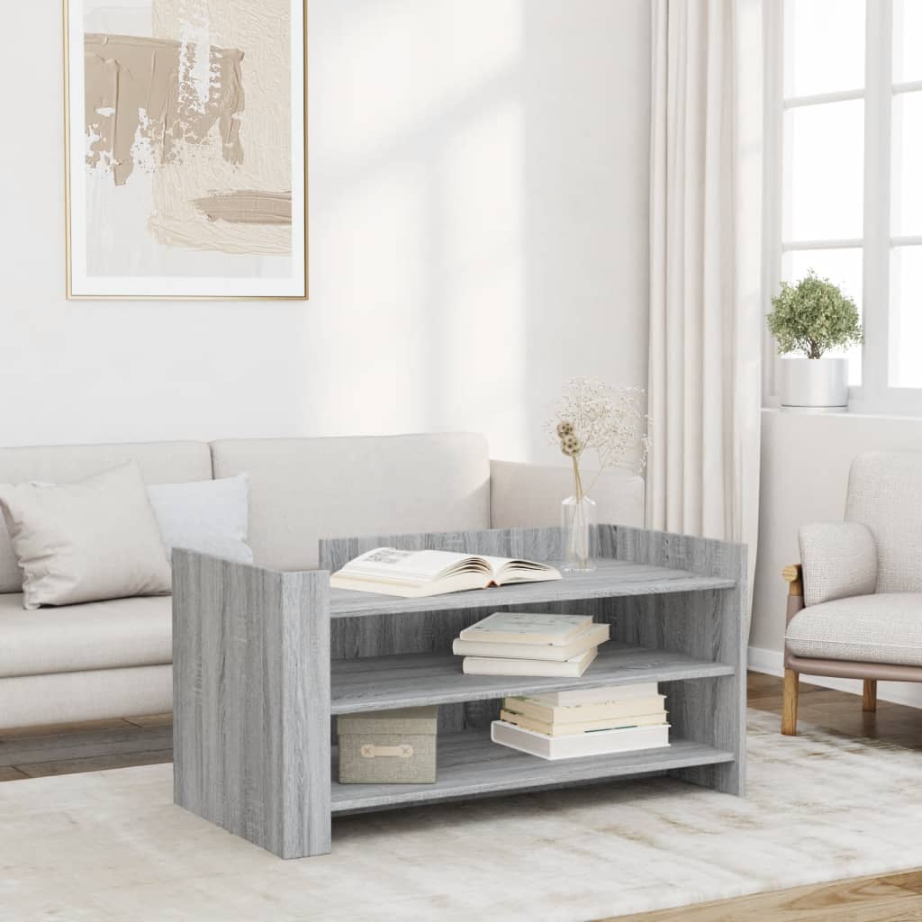 Tavolino Salotto Grigio Sonoma 100x50x50 cm Legno Multistrato | homemem39