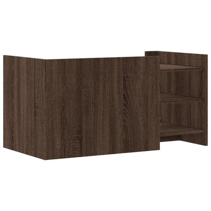 Tavolino Salotto Rovere Marrone 100x50x50 cm Legno Multistrato | homemem39