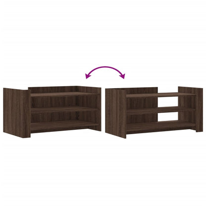 Tavolino Salotto Rovere Marrone 100x50x50 cm Legno Multistrato | homemem39