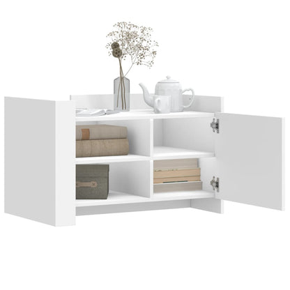 Tavolino da Salotto Bianco 80x50x50 cm in Legno Multistrato | homemem39