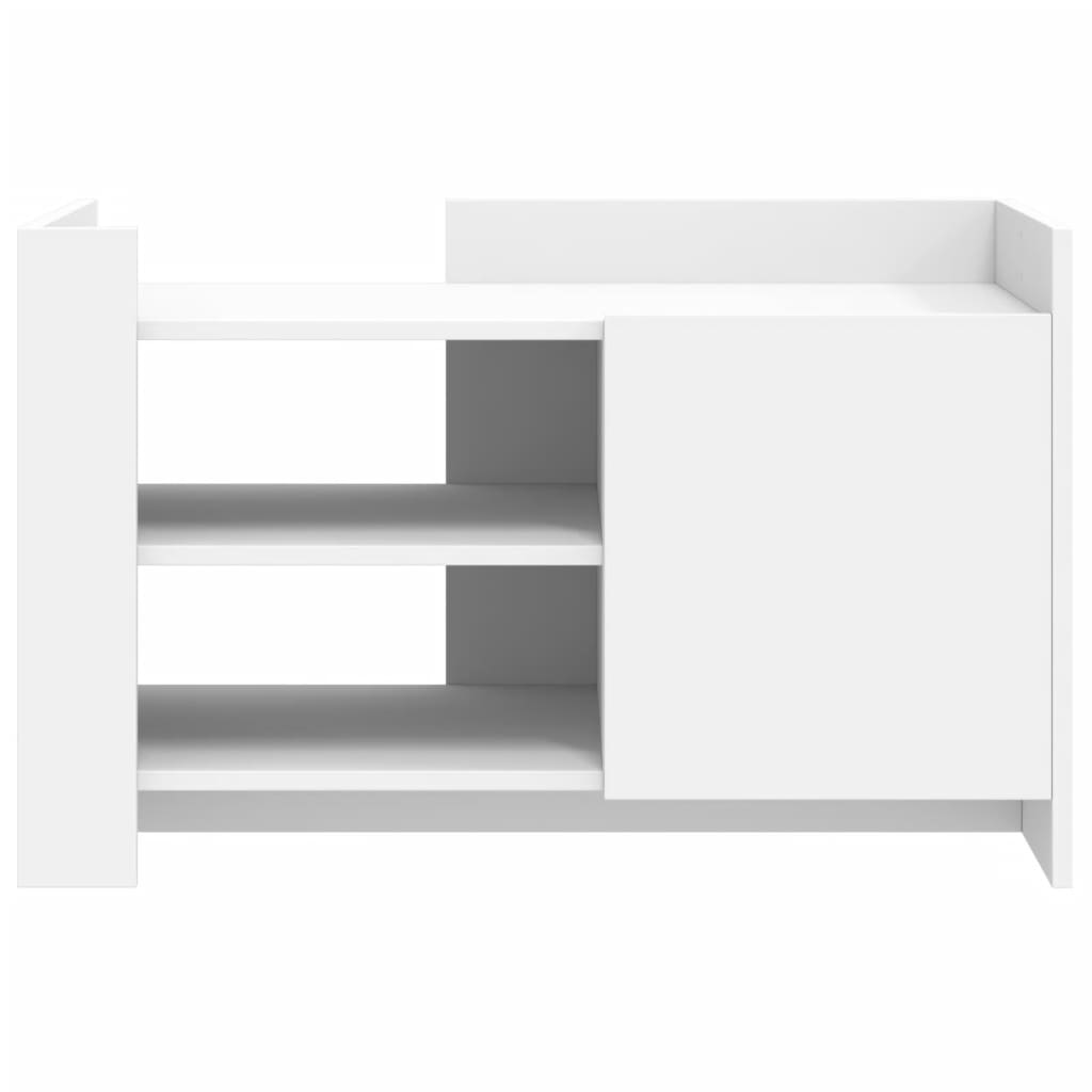 Tavolino da Salotto Bianco 80x50x50 cm in Legno Multistrato