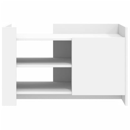 Tavolino da Salotto Bianco 80x50x50 cm in Legno Multistrato