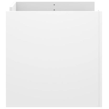 Tavolino da Salotto Bianco 80x50x50 cm in Legno Multistrato