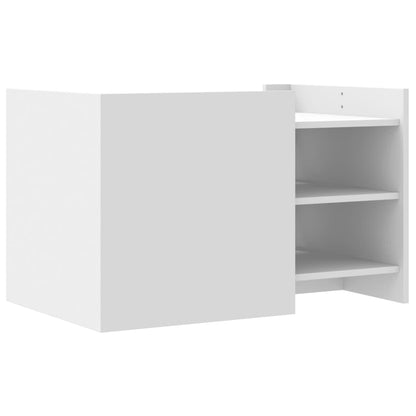 Tavolino da Salotto Bianco 80x50x50 cm in Legno Multistrato | homemem39