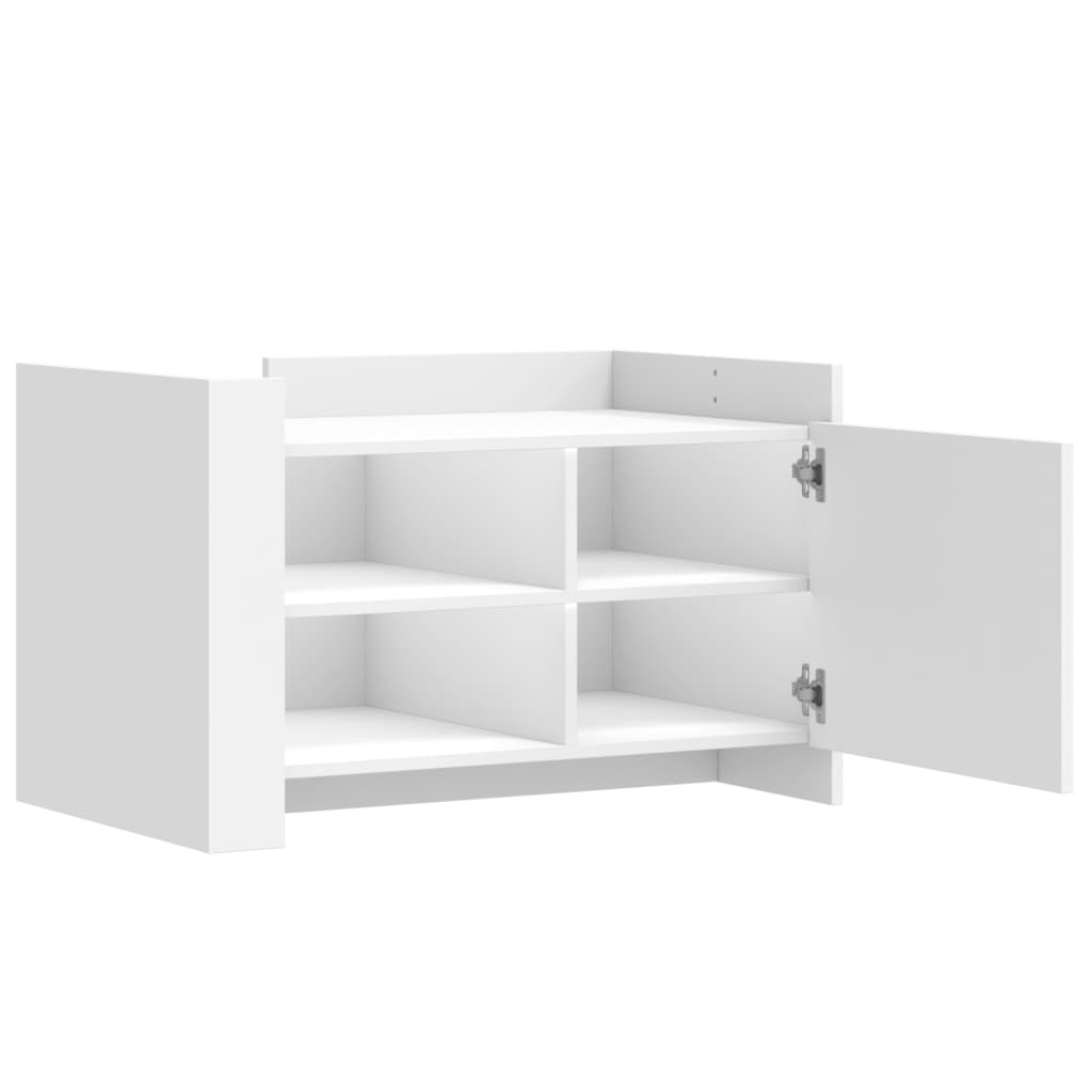 Tavolino da Salotto Bianco 80x50x50 cm in Legno Multistrato