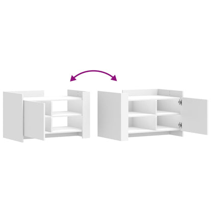 Tavolino da Salotto Bianco 80x50x50 cm in Legno Multistrato