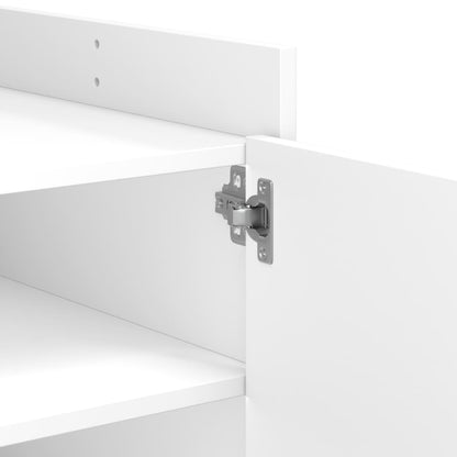 Tavolino da Salotto Bianco 80x50x50 cm in Legno Multistrato