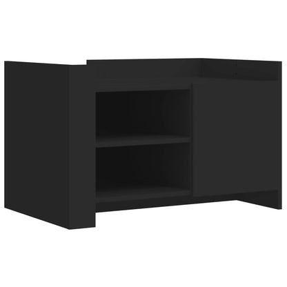 Tavolino da Salotto Nero 80x50x50 cm in Legno Multistrato