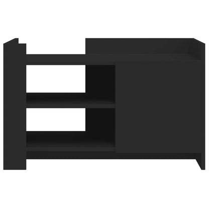 Tavolino da Salotto Nero 80x50x50 cm in Legno Multistrato