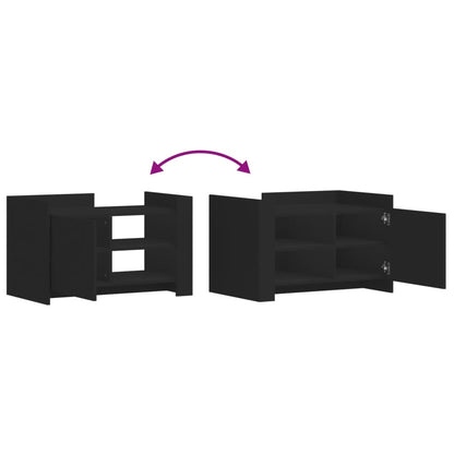 Tavolino da Salotto Nero 80x50x50 cm in Legno Multistrato | homemem39