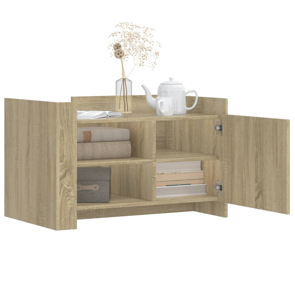 Tavolino da Salotto Rovere Sonoma 80x50x50 cm Legno Multistrato | homemem39
