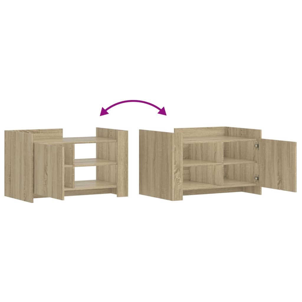 Tavolino da Salotto Rovere Sonoma 80x50x50 cm Legno Multistrato