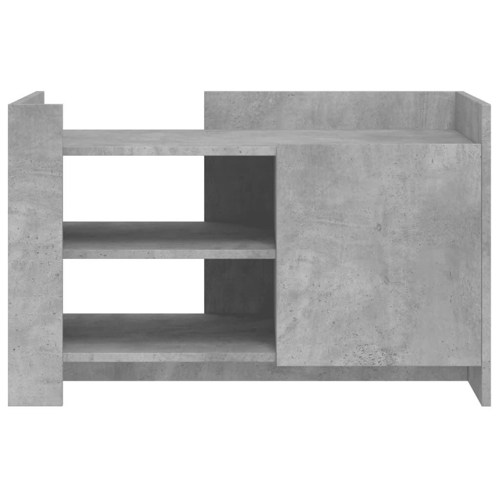 Tavolino Salotto Grigio Cemento 80x50x50 cm Legno Multistrato