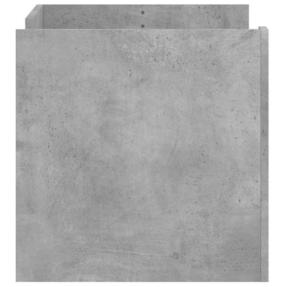 Tavolino Salotto Grigio Cemento 80x50x50 cm Legno Multistrato