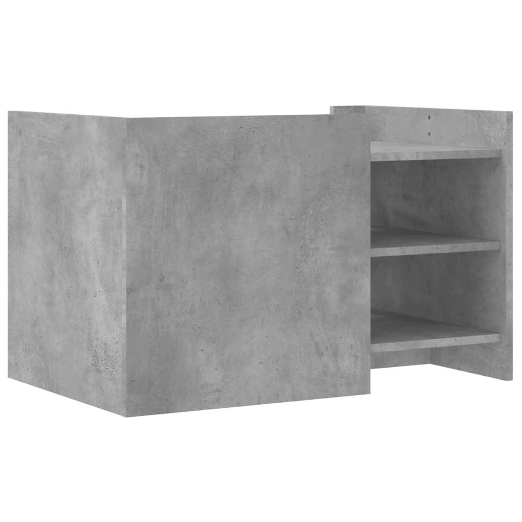 Tavolino Salotto Grigio Cemento 80x50x50 cm Legno Multistrato | homemem39