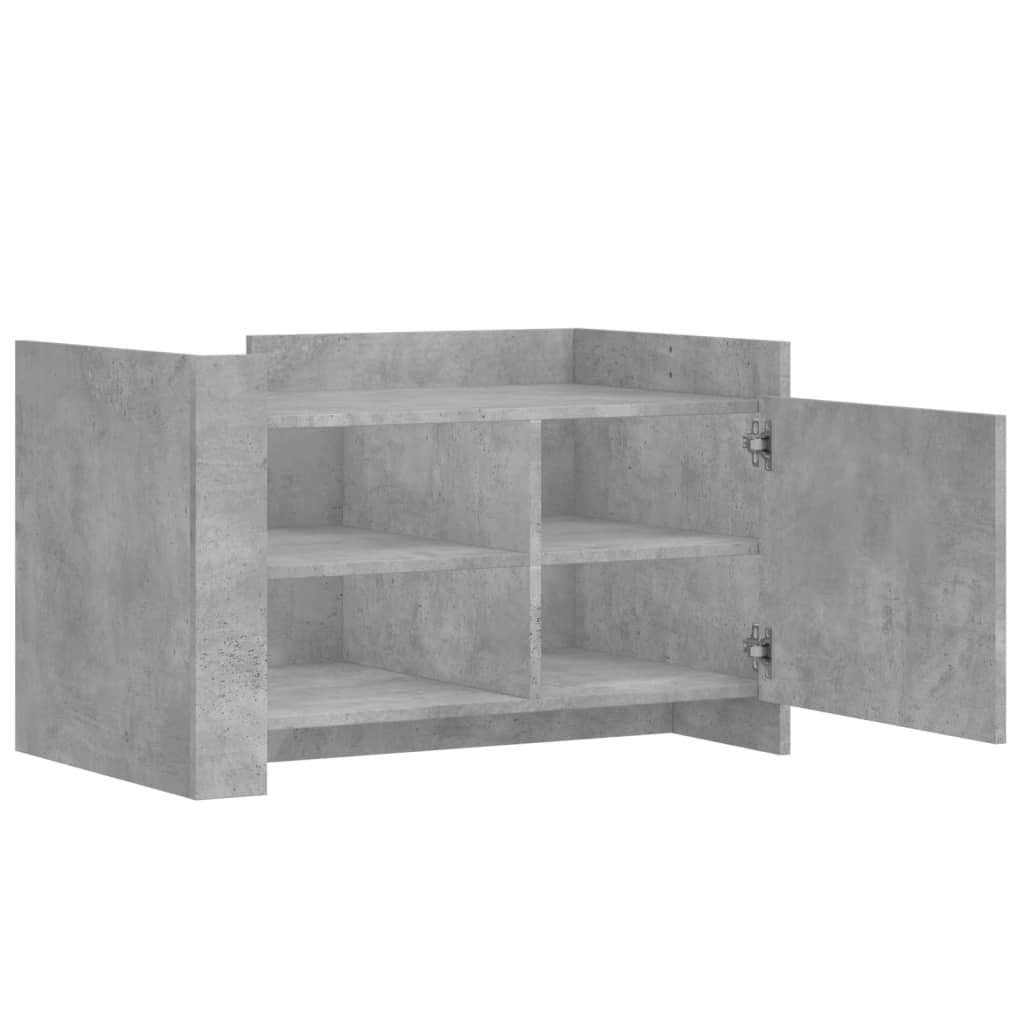 Tavolino Salotto Grigio Cemento 80x50x50 cm Legno Multistrato