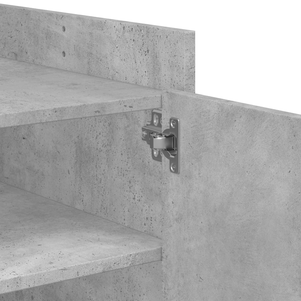Tavolino Salotto Grigio Cemento 80x50x50 cm Legno Multistrato