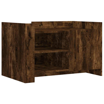 Tavolino da Salotto Rovere Fumo 80x50x50cm in Legno Multistrato