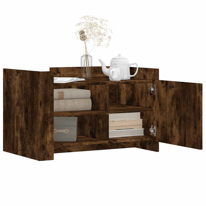 Tavolino da Salotto Rovere Fumo 80x50x50cm in Legno Multistrato | homemem39
