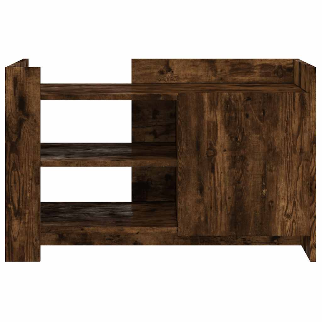 Tavolino da Salotto Rovere Fumo 80x50x50cm in Legno Multistrato