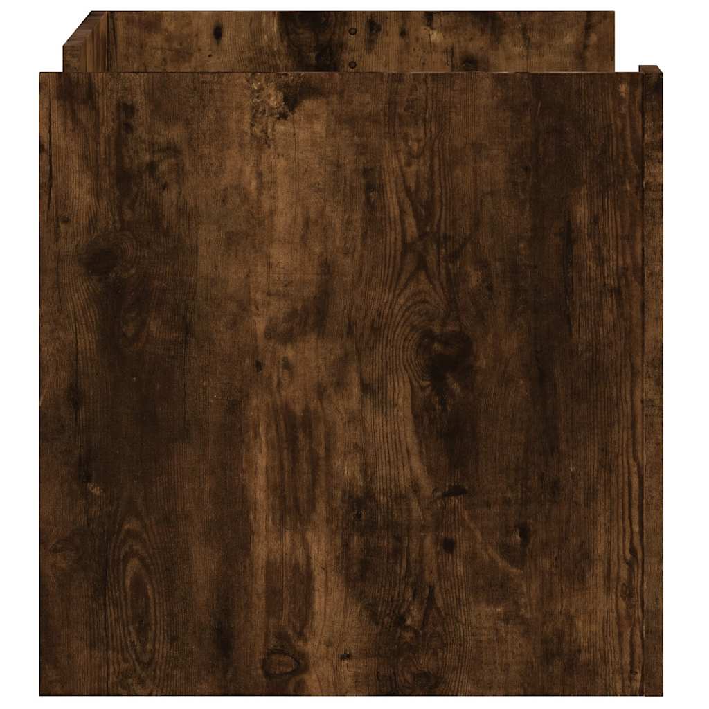 Tavolino da Salotto Rovere Fumo 80x50x50cm in Legno Multistrato