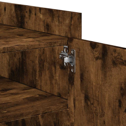 Tavolino da Salotto Rovere Fumo 80x50x50cm in Legno Multistrato