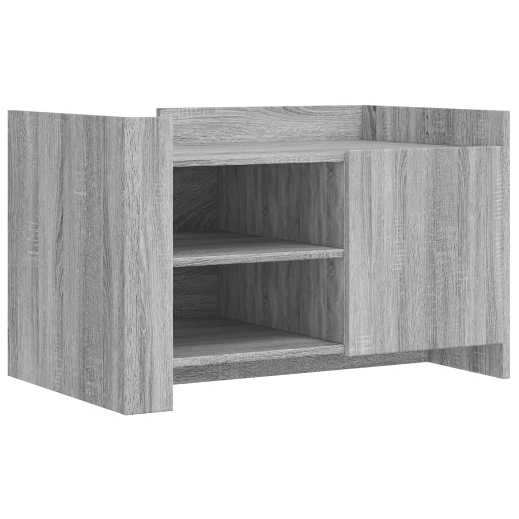 Tavolino Salotto Grigio Sonoma 80x50x50 cm Legno Multistrato