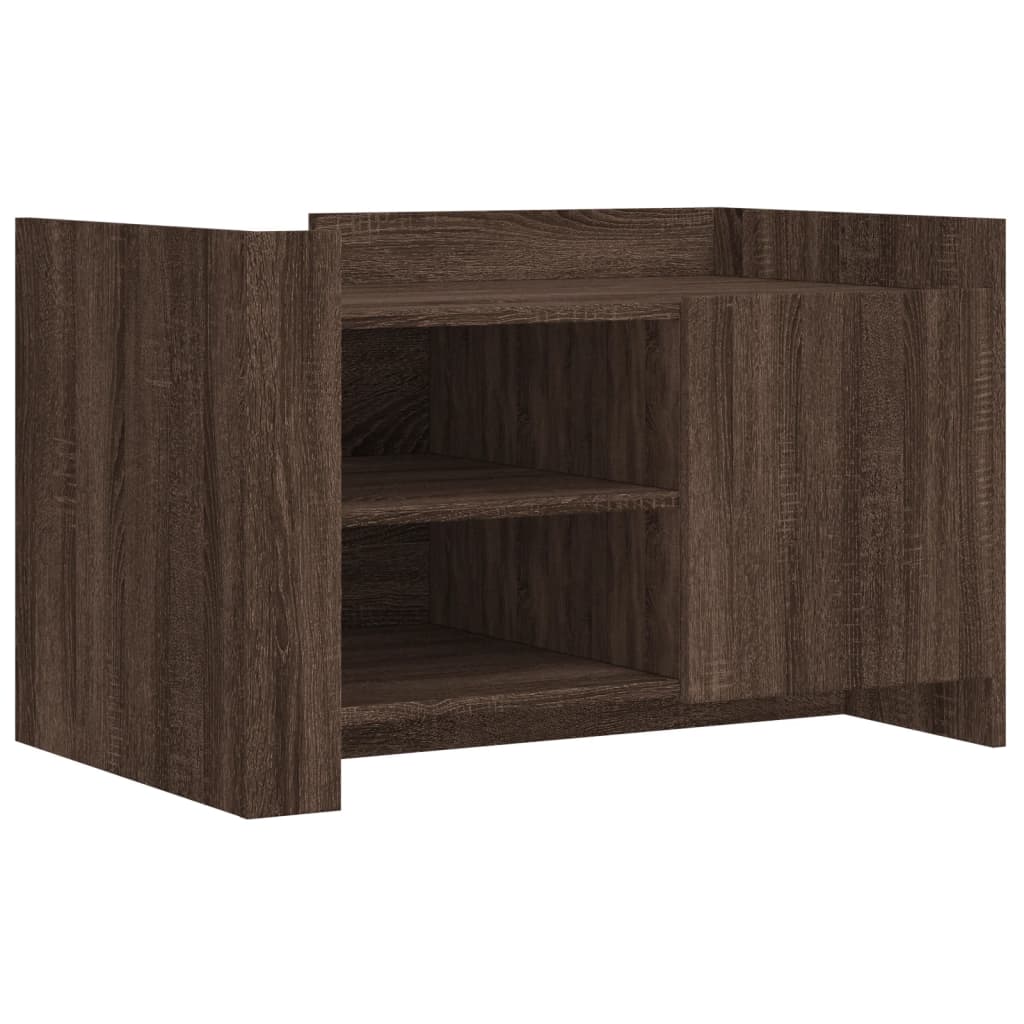 Tavolino da Salotto Rovere Marrone 80x50x50cm Legno Multistrato | homemem39