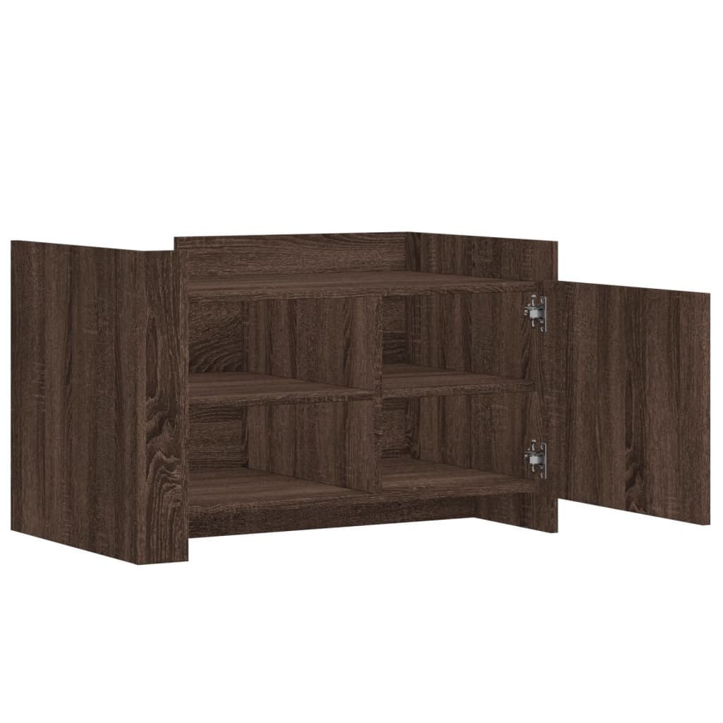 Tavolino da Salotto Rovere Marrone 80x50x50cm Legno Multistrato